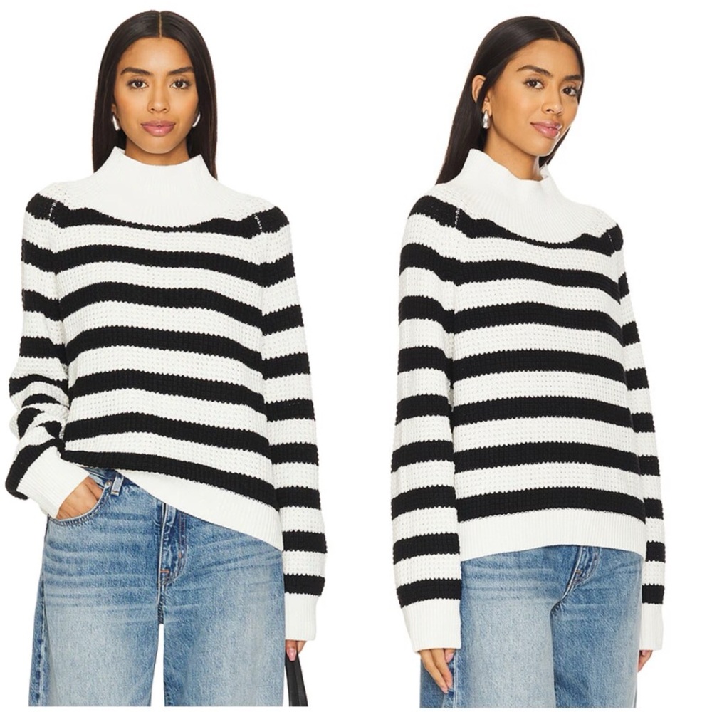 REVOLVE x LNA Striped Turtleneck Sweater Pullover Top
